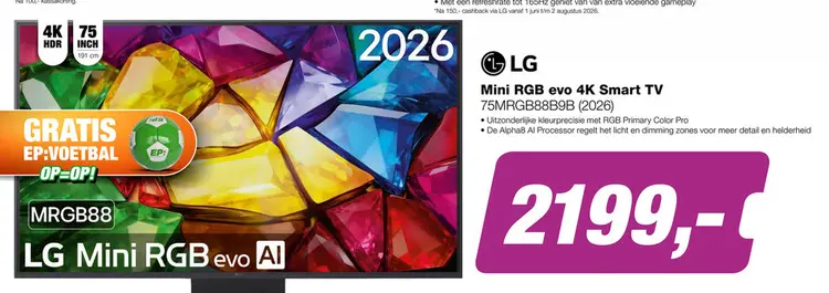 Aanbieding: Mini RGB evo 4K Smart TV