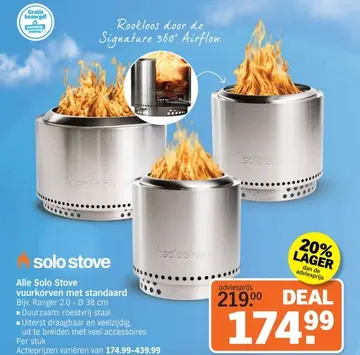 Aanbieding: Alle Solo Stove vuurkorven met standaard