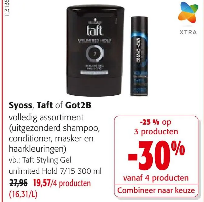 Promotie: Taft Styling Gel unlimited Hold 7/15