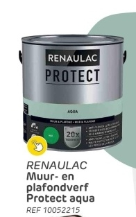 Aanbieding: RENAULAC Muur- en plafondverf Protect aqua