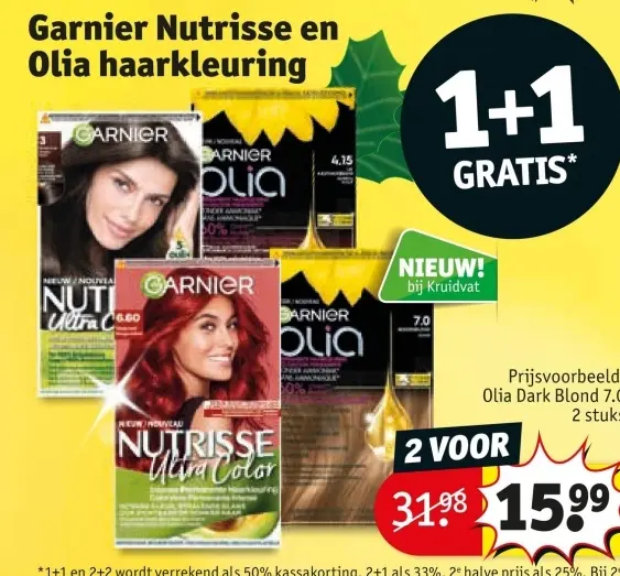Aanbieding: Garnier Nutrisse en Olia haarkleuring