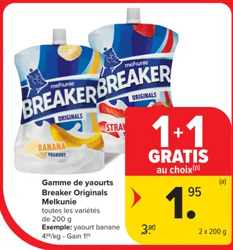 Offre: Gamme de yaourts Breaker Originals