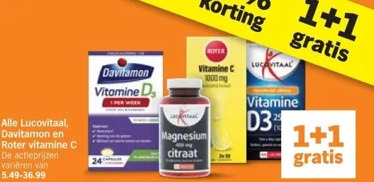 Aanbieding: Alle Lucovitaal, Davitamon en Roter vitamine