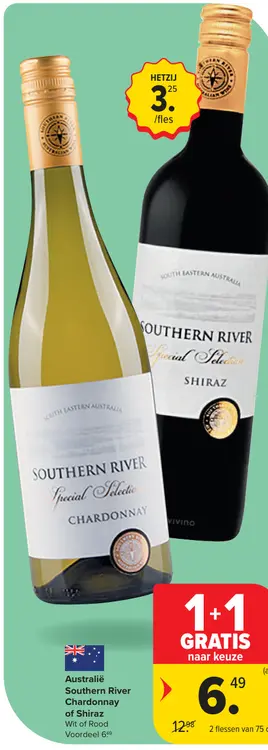 Promotie: Southern River Chardonnay of Shiraz