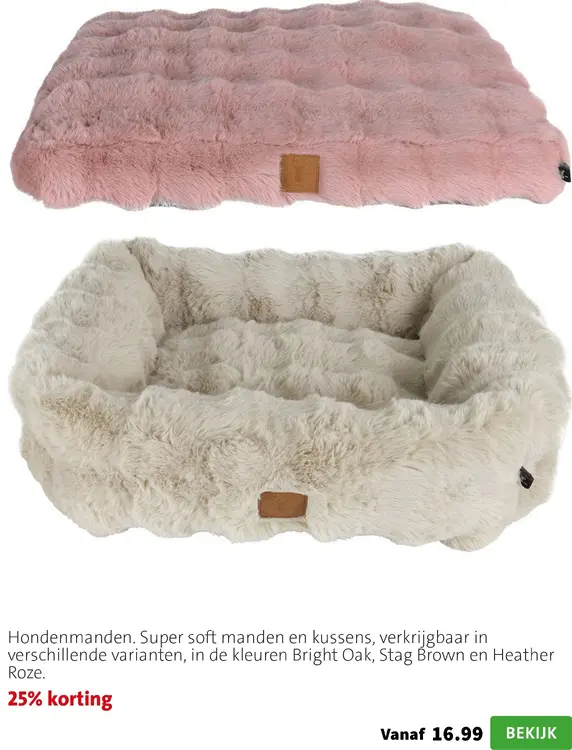 Aanbieding: Hondenmanden en kussens