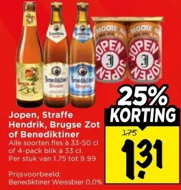 Aanbieding: Jopen, Straffe Hendrik, Brugse Zot of Benediktiner