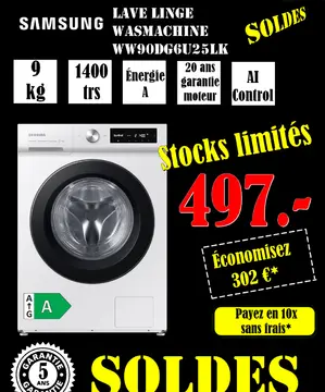Offre: Wasmachine ww90dg6u25lk