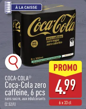 Offre: Coca-Cola zero caffeine