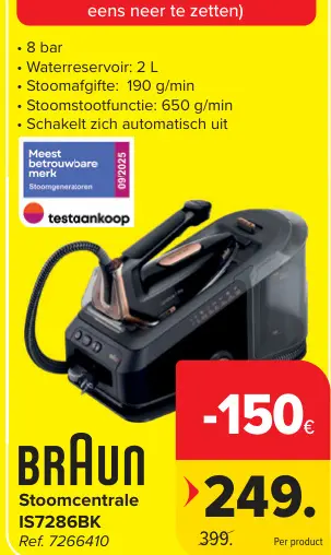 Promotie: Stoomcentrale IS7286BK