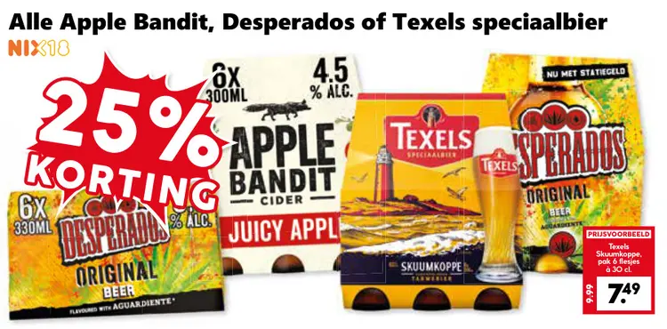 Aanbieding: Alle Apple Bandit, Desperados of Texels speciaalbier