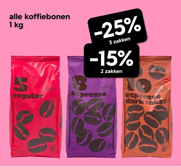 Promotie: Alle koffiebonen 1 kg