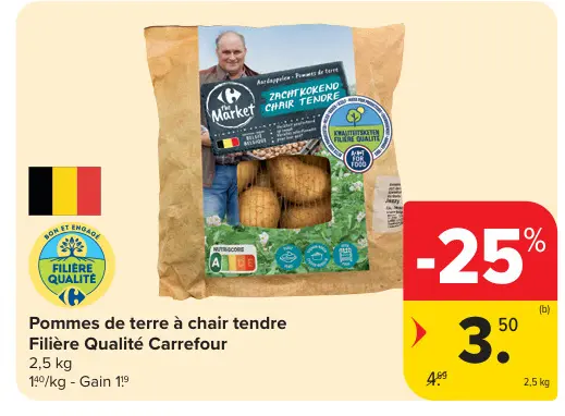 Offre: Pommes de terre à chair tendre