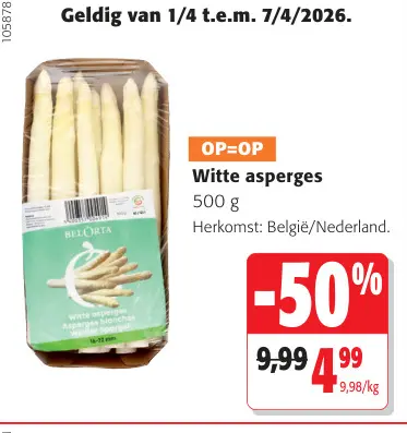 Promotie: Witte asperges