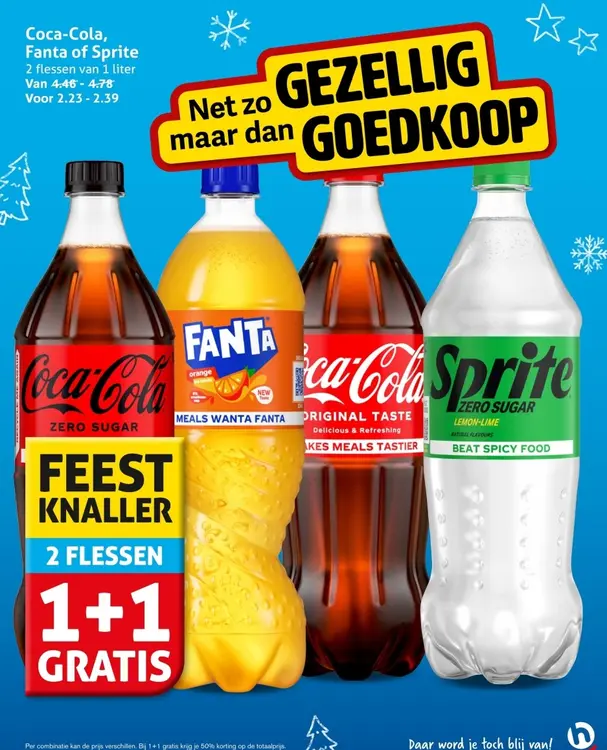 Aanbieding: Coca-Cola, Fanta of Sprite