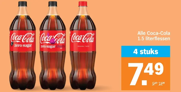 Aanbieding: Coca-Cola 1.5 literflessen