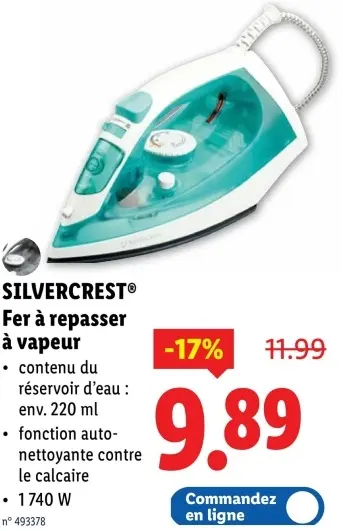 Offre: Fer à repasser à vapeur