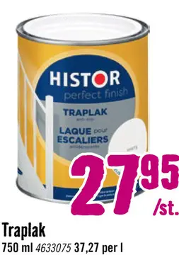 Aanbieding: HISTOR Perfect Finish Traplak wit 750 ml