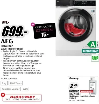 Offre: Lave-linge frontal