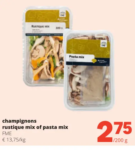 Promotie: champignons rustique mix of pasta mix