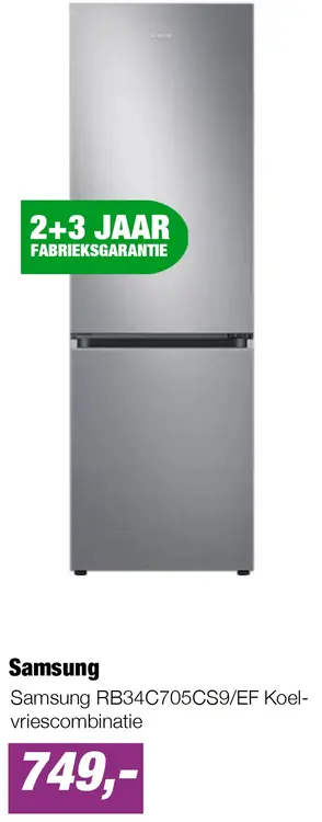 Aanbieding: Samsung RB34C705CS9/EF Koel-vriescombinatie
