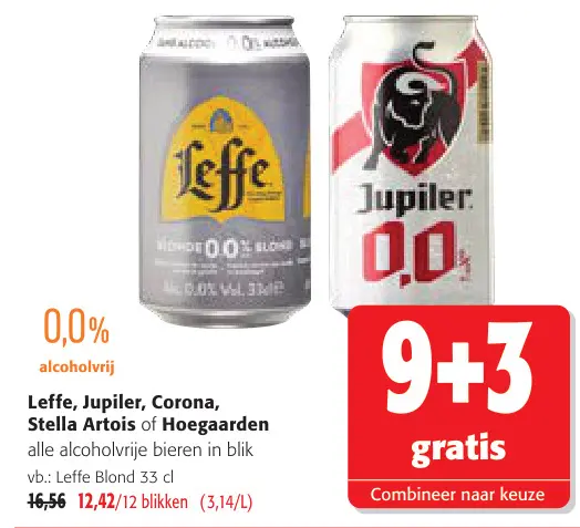 Promotie: Leffe, Jupiler, Corona, Stella Artois of Hoegaarden
