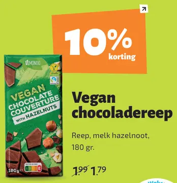 Aanbieding: Vegan chocoladereep