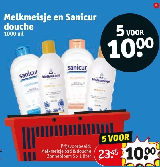 Aanbieding: Melkmeisje en Sanicur douche
