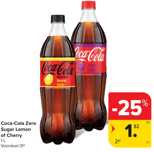 Promotie: Coca-Cola Zero Sugar Lemon of Cherry