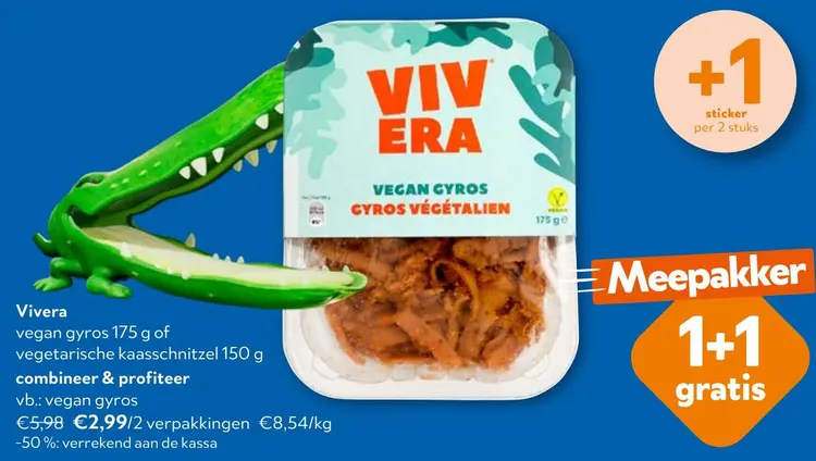 Aanbieding: Vegan gyros of vegetarische kaasschnitzel