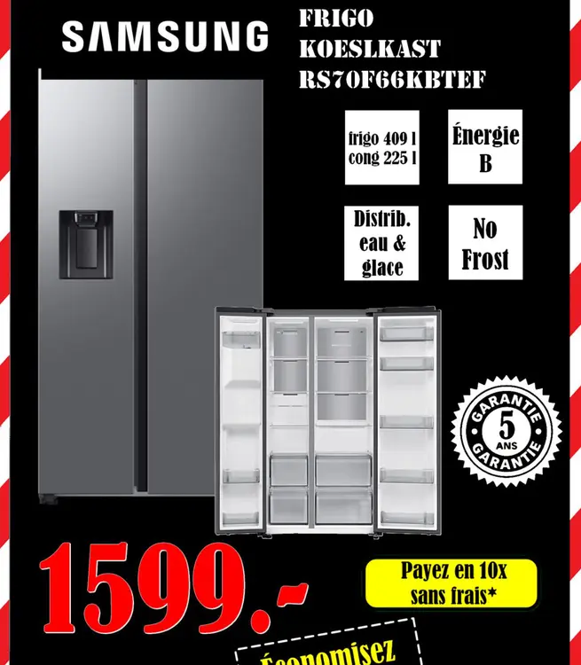 Aanbieding: Frigo koeslkast rs70f66kbtef