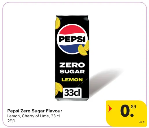 Promotie: Pepsi Zero Sugar Flavour