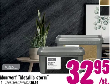 Aanbieding: Muurverf "Metallic storm"