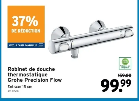Offre: Robinet de douche thermostatique Grohe Precision Flow