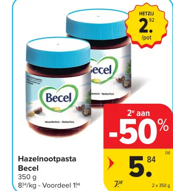 Promotie: Hazelnootpasta