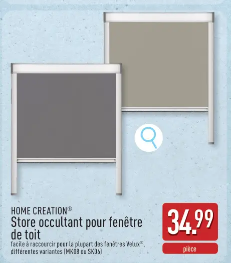 Offre: Store occultant pour fenêtre de toit