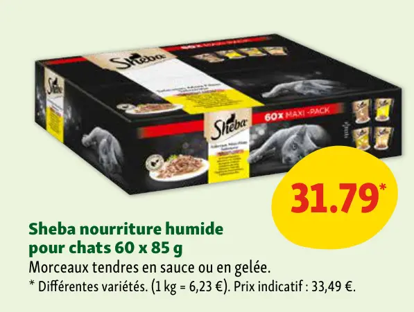 Offre: Sheba nourriture humide pour chats