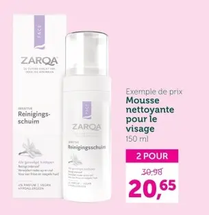 Offre: Mousse nettoyante pour le visage