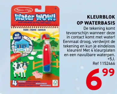 Aanbieding: Kleurblok op waterbasis