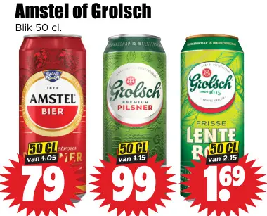Aanbieding: Amstel of Grolsch
