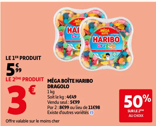 Offre: MÉGA BOÎTE HARIBO Dragolo