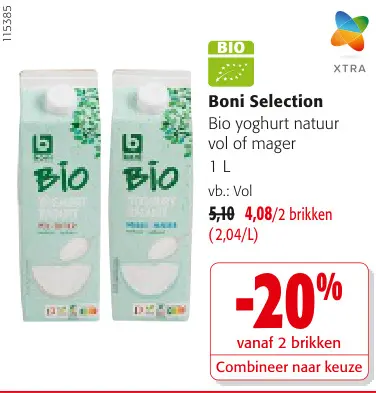 Promotie: Bio yoghurt natuur vol of mager
