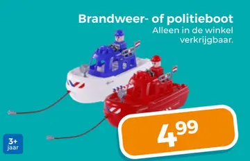 Aanbieding: Brandweer- of politieboot