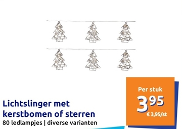 Aanbieding: Lichtslinger met kerstbomen of sterren