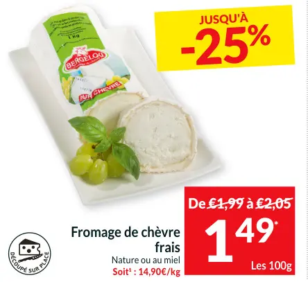 Offre: Fromage de chèvre frais