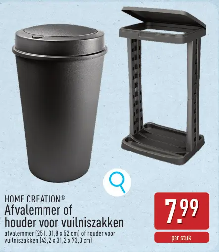 Promotie: Afvalemmer of houder voor vuilniszakken