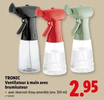Offre: Ventilateur à main avec brumisateur