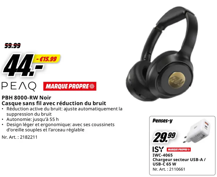 Offre: PBH 8000-RW Noir
