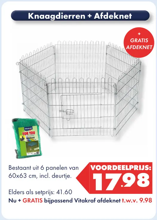 Aanbieding: Knaagdierren + Afdeknet