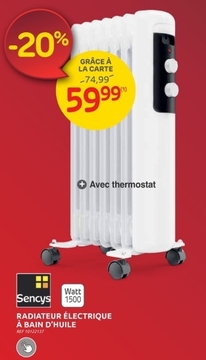 Offre: RADIATEUR ÉLECTRIQUE À BAIN D'HUILE