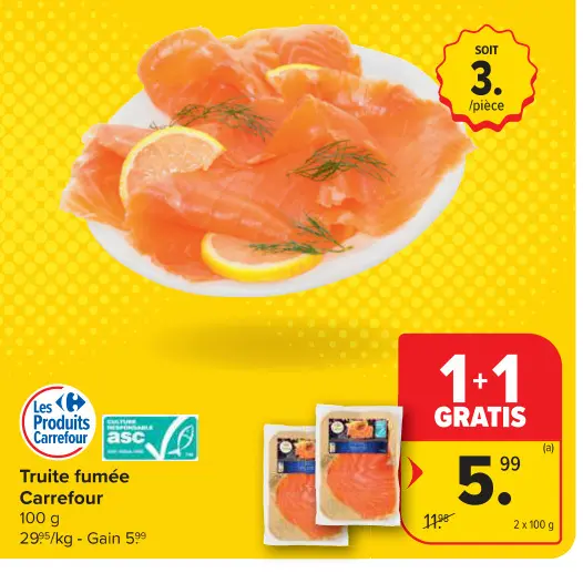 Offre: Truite fumée